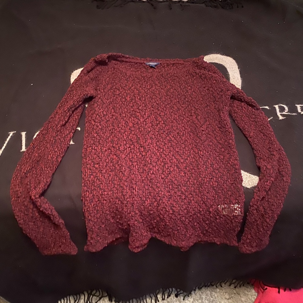 Aeropostale red and black sweater